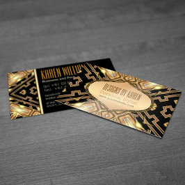 Black Gold Gatsby Goddess Stylist Business Cards Visitenkarte