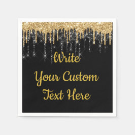 Black Gold Geburtstagsparty gibt Jubiläum Serviette