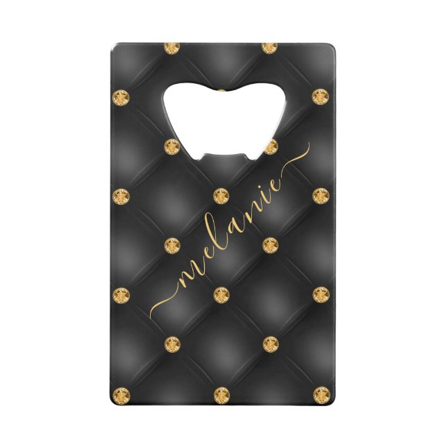 Black Gold Gemstone Flaschenöffner mit Individuell (Vorderseite)