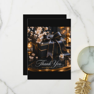 Black Gold Geschenkbox Karte Firmen Danke