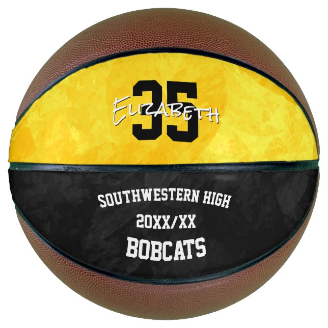 black gold girls team spirit commemorative basketball (Vorderseite)