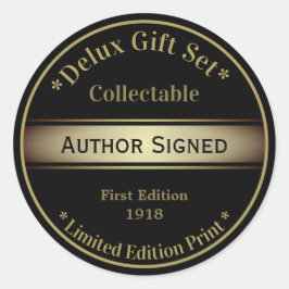 Black Gold Glam gezeichnet Runder Aufkleber