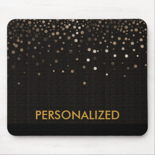 Black Gold Glitzer Confetti Imitate Personalisiert Mousepad