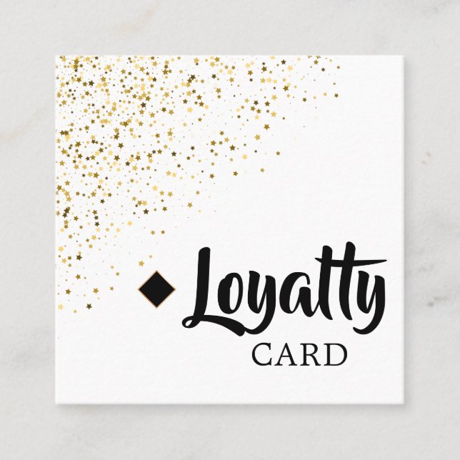 Black & Gold Glitzer Glitzer Beauty Salon Treuekarte (Vorderseite)
