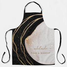 Black Gold Glitzer Hair Stylist Script Salon Name