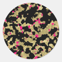 Black Gold Glitzer Hot Pink Abstrakt Peeling Glam