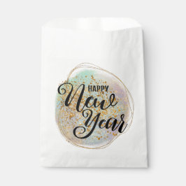 Black Gold Glitzer New Year Geschenktütchen