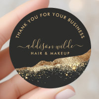 Black Gold Glitzer Script Business Vielen Dank