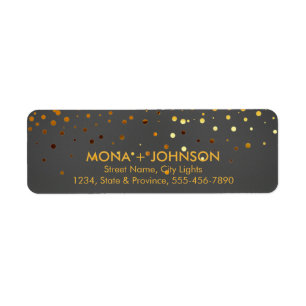 Black Gold Glitzer Sparkle Confetti Dots Modern