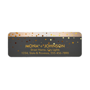 Black Gold Glitzer Sparkle Confetti Dots Modern