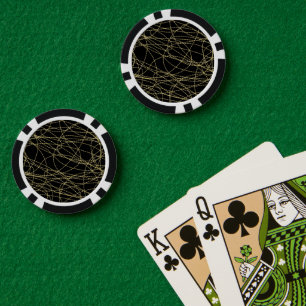 Black Gold Glitzy Abstrakt Pokerchips
