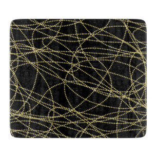 Black Gold Glitzy Abstrakt Schneidebrett