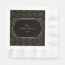 Black Gold Great Gatsby Art Deco 1920er Hochzeit
