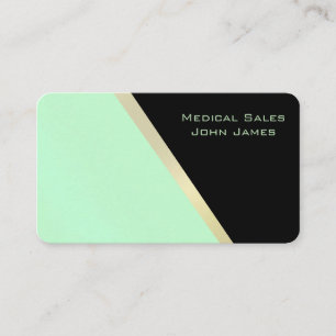 Black Gold Green Healthcare Medical Business Cards Visitenkarte