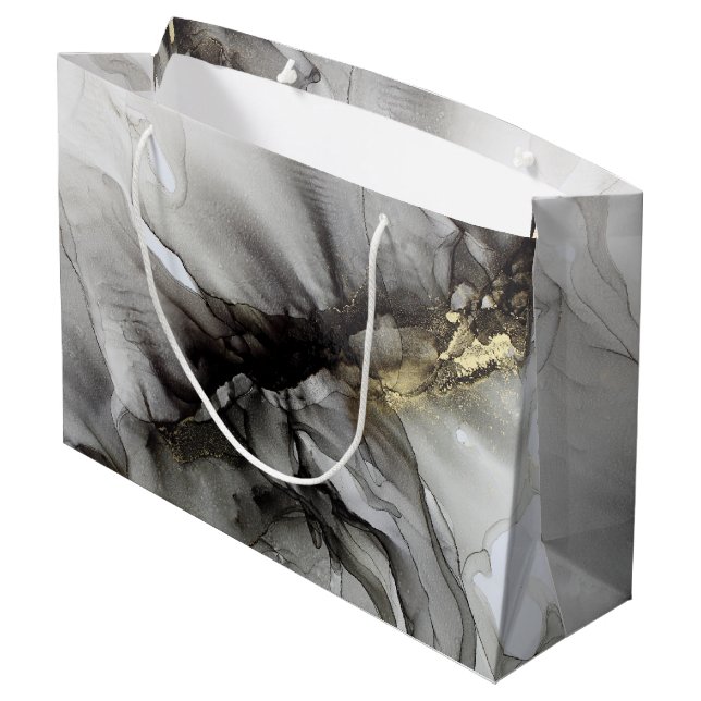 Black Gold Große Geschenktüte (Rückseite Schrägansicht)