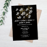 Black Gold Group Friends Joint Birthday Einladung<br><div class="desc">Eine gemeinsame Feier wie keine andere! Planen Sie einen Geburtstagsbash für zwei oder mehr? Set die Bühne für ein unglaubliches Party mit dieser schicken und modernen Einladung! Das auffallende Konfetti-Design in Schwarz und Gold kombiniert mit dem wiederholten "Hi"-Text in einem eleganten Script-Schriftart schafft einen stilvollen und unterhaltsamen ersten Eindruck. Ihre...</div>