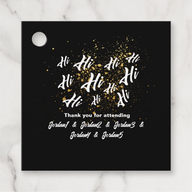 Black Gold Group Friends Joint Birthday Geschenkanhänger (Vorderseite)