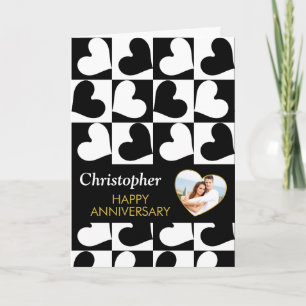 Black Gold Heart Foto Vorlage zum Jubiläum