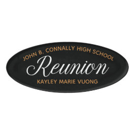 Black Gold High School Wiedersehen Personalisiert Namenschild