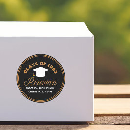 Black Gold High School Wiedersehen Personalisiert  Runder Aufkleber