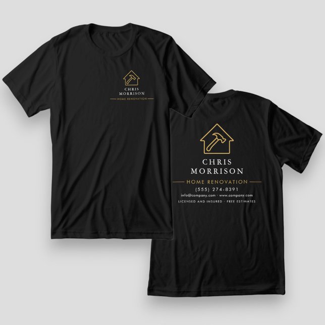 Black Gold Home Renovation Repair Tri-Blend Shirt (Von Creator hochgeladen)
