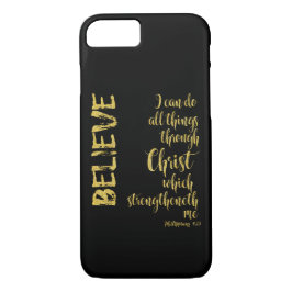 Black & Gold: Ich kann alles durch Christus tun Case-Mate iPhone Hülle