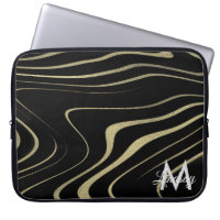 Black Gold Imitate Foil Wirbel Mit Monogramm