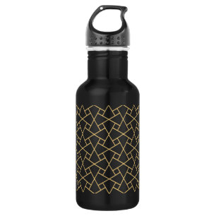 Black Gold Islamisches Muster Custom Water Flasche Trinkflasche