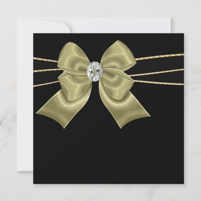 Black-Gold-Jeden Anlaß-Party Einladungen (Vorderseite)