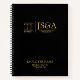 Black Gold Justice Columns Law Firm Notizbuch