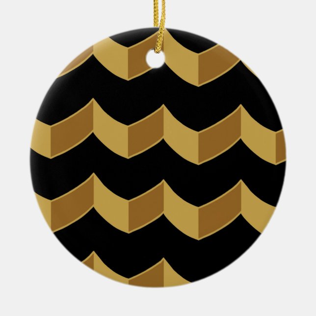 Black Gold Keramik Ornament (Vorne)