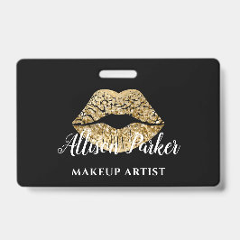 Black Gold Kiss Lips Ausweis