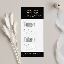 Black & Gold Lashes | Preise oder Dienstleistungen Werbekarte