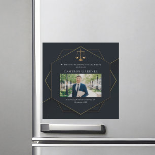 Black Gold Law School Foto Abschluss Magnet-Karte Magnetkarte