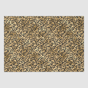 Black Gold Leopard Cheetah Animal Print Seidenpapier