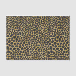 BLACK & GOLD LEOPARD PATTERN SEIDENPAPIER