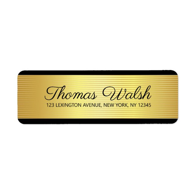Black Gold Lines Elegantes Design (Vorne)