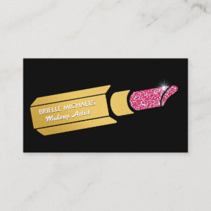 Black Gold Lippenstift Makeup Artist Visitenkarte