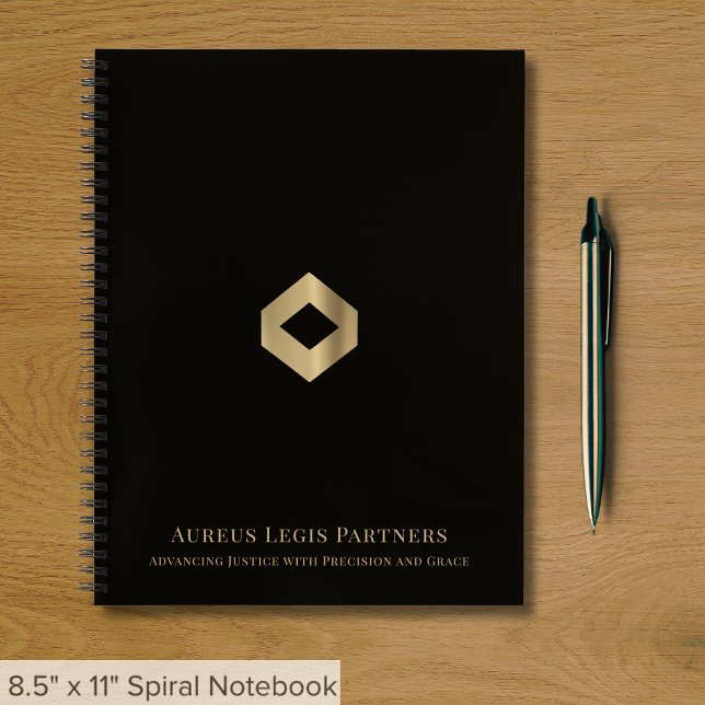 Black Gold Logo Business Notebook Notizbuch (Von Creator hochgeladen)