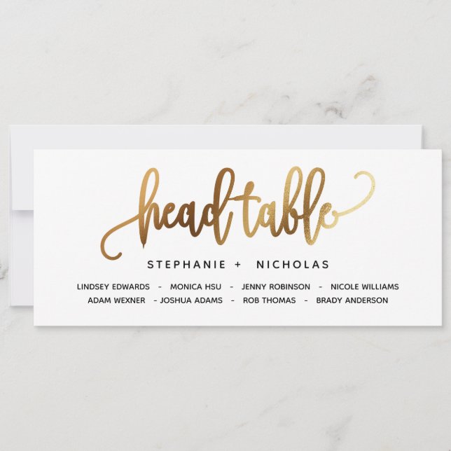 Black Gold Lovely Script Typografy Wedding (Vorderseite)
