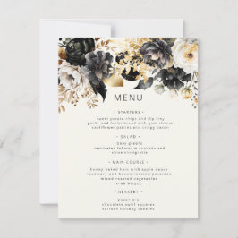 Black Gold Luxe Floral Wedding Card Einladung