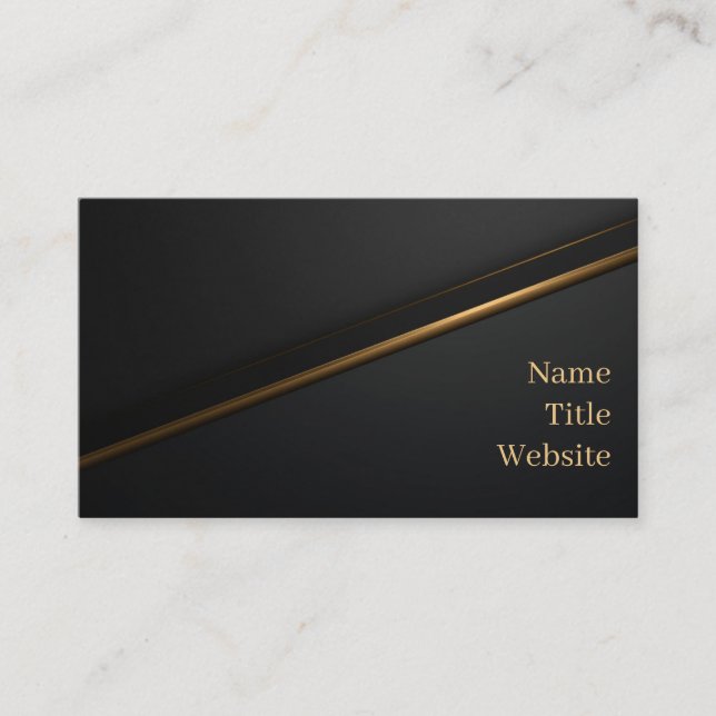 Black Gold Luxury Business Card Visitenkarte (Vorderseite)