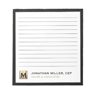 Black Gold Luxury Lined Notizblock