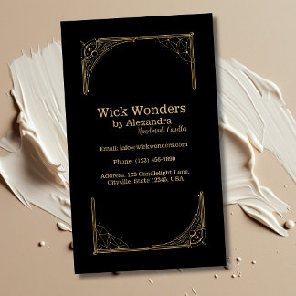 Black Gold Magic Apothecary Candle Visitenkarte