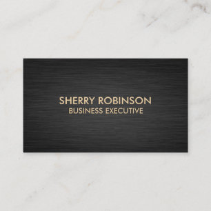 Black Gold Marmor Dunkel-metallisch gebürstet Visitenkarte