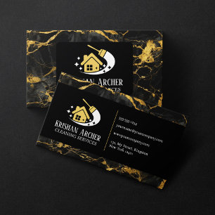 Black Gold Marmor-Hausmeister-Reinigungsdienste Visitenkarte