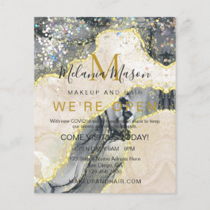 Black Gold Moderne flüssige Wasserfarbe Alkohol Ti Flyer