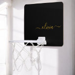 Black Gold Modernes Script Giron Monogram Name Mini Basketball Netz<br><div class="desc">Schwarz und Gold einfache Script Monogram Name Mini Basketball Hoop. Das macht den perfekten 16 Geburtstag,  Hochzeit,  Brautparty,  Jubiläum,  Babydusche oder Junggeselinnen-Abschied Geschenk für jemanden,  der Lieben glamourösen Luxus und schicke Stile.</div>