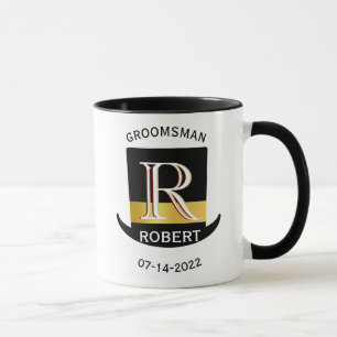 Black Gold Monogram Name Trauzeuge Gastgeschenk Ho Tasse