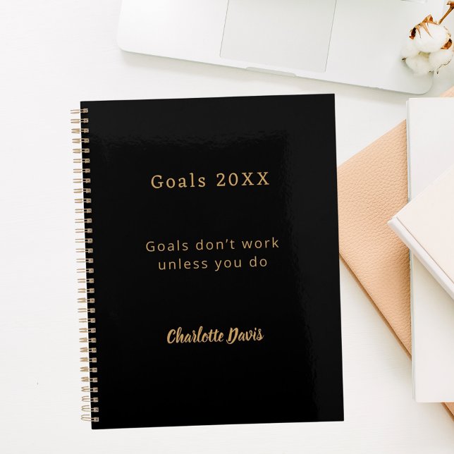 Black gold motivational quote goals planer (Von Creator hochgeladen)